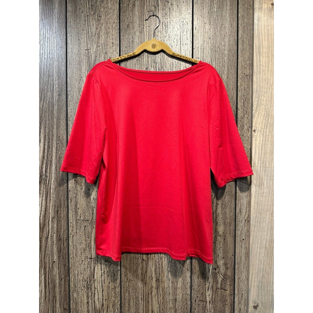 Susan Graver Essentials Butterknit Elbow Sleeve Bateau Neck Top